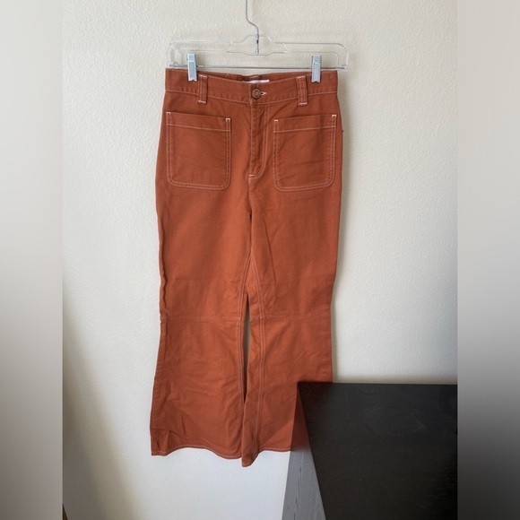 See by Chloe Women’s Auburn Flared Jeans Size 38 High Rise Front Pockets - Picture 2 of 10